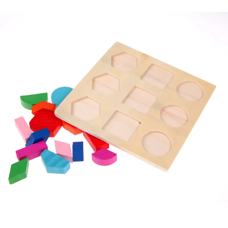 Learning Education Math Toys Wooden Puzzle Toys For Children Popular Montessori Educational Equipment Resources Geometry Games