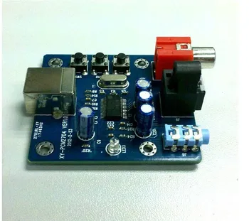 

BEST PRICE+FREE SHIPPING 5PCS/LOT PCM2704 USB DAC USB Power fiber optic coaxial analog output