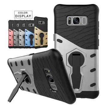 

2 in 1 PC+TPU 360 degree rotating stand armor case for Samsung Galaxy S8 S7 S7 Edge S6 S6 Edge Note 5 Note 4 50 pcs/lot