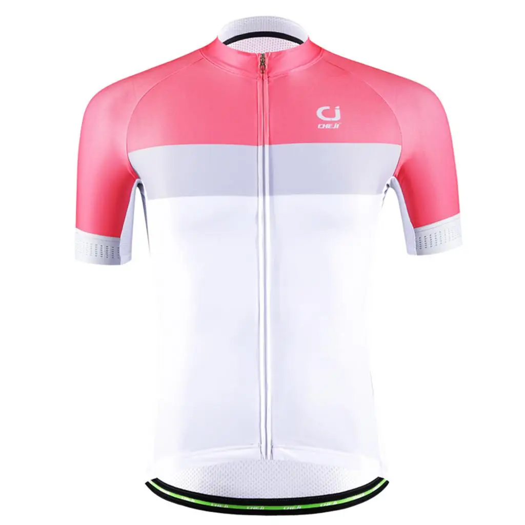 CHEJI спортивная мужская одежда для велоспорта MTB, Джерси, спортивная одежда для велоспорта с коротким рукавом, топ для езды на велосипеде, удобная одежда N20 - Цвет: Pink