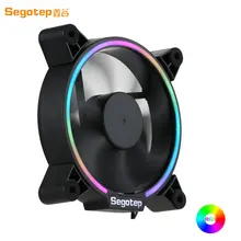 Original Segotep RGB 120mm Computer PC Case Cooler Cooling Fan LED Lights High Airflow Low Noise for CPU Gamer Desktop Liquid