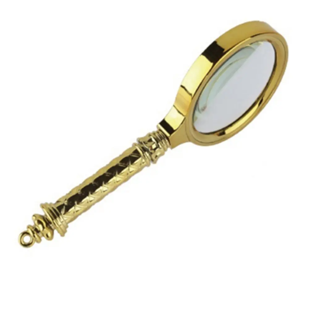 High Quality 10X Flower Pattern Hand held Reading Magnifying Glass for Reading Small Prints Map