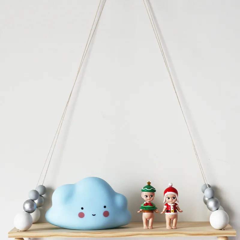 Простые деревянные бусины в скандинавском стиле для детской комнаты, настенные украшения, реквизит для фотосъемки, вешалка для декора, рождественские подарки