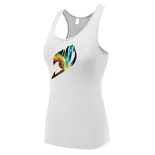 Аниме Феи хвост рубашка Женская компрессионная рубашка Гильдия Логотип Нацу Драгнил фэйртейл футболка майка для фитнеса Camisoles Singlets