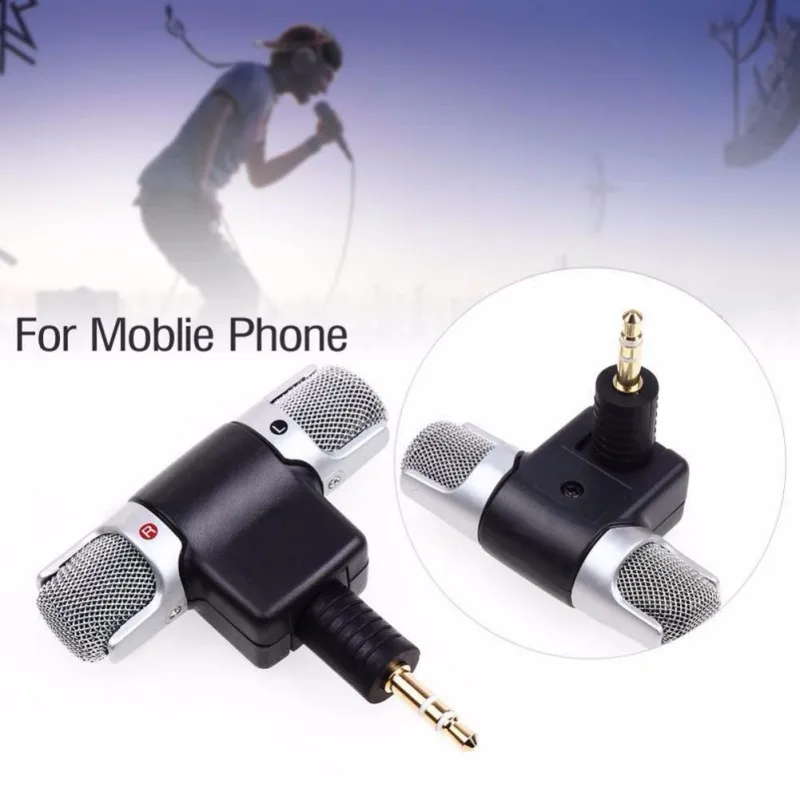 1pc Mini 3 5mm Microphone Stereo Mic For Recording Mobile font b Phone b font Studio