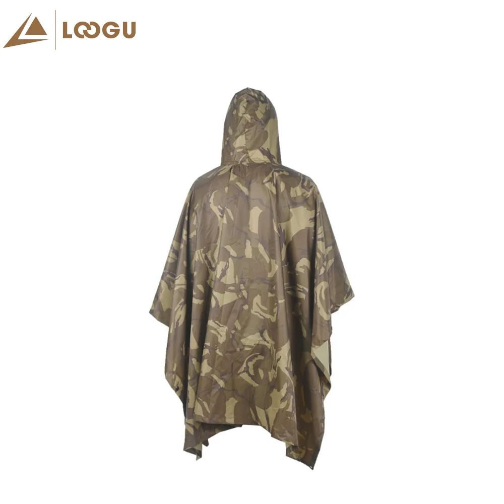 Многофункциональный Камуфляжный дождевик Desert Camo военное пончо от дождя для