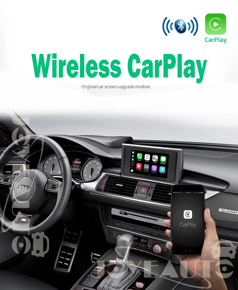 Joyeauto WiFi беспроводной Apple CarPlay для Audi A6 C7 2012- MMI RMC маленький экран 6," 7" OEM Модифицированная Поддержка камеры заднего вида