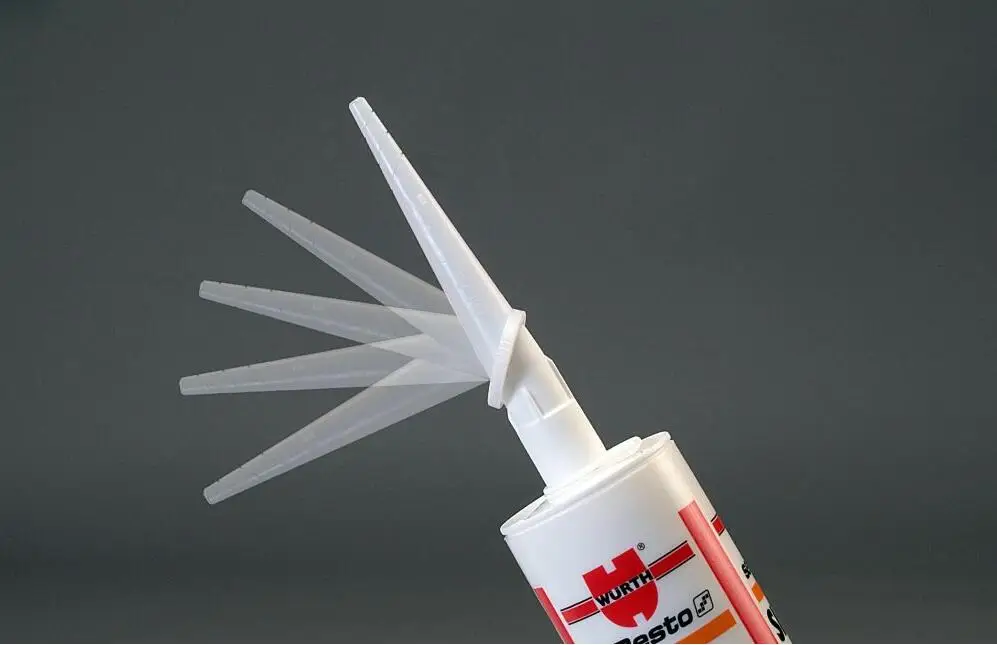 360 degree bent nozzle for cartridge sealant use 10pcs per set Rotating Bent Nozzle Bent Beads for Corners Using 6
