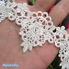 5 yard Ivory Polyester Flower Handmade Embroidered Fabric Lace Edge Trim Applique Ribbon DIY Sewing Craft Decoration  ► Photo 1/3
