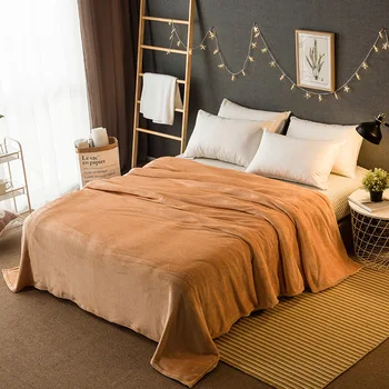 

WLIARLEOF Modern Blanket Throws For Sofa Blanket On Flanne Duvet Bed Cover Solid Thicker Aircondition blanket for kids room