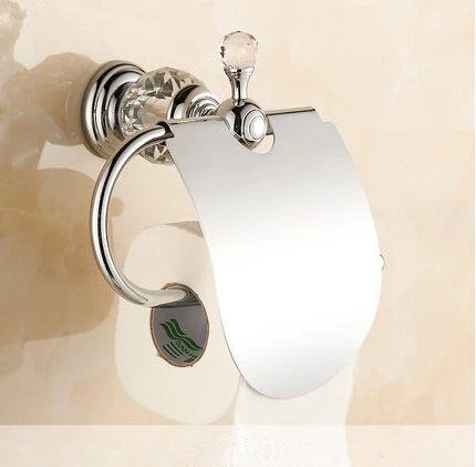 High Quality Chrome Toilet Paper Holder with diamond Roll Tissue Solid Brass -Bathroom Accessories Products | Обустройство дома