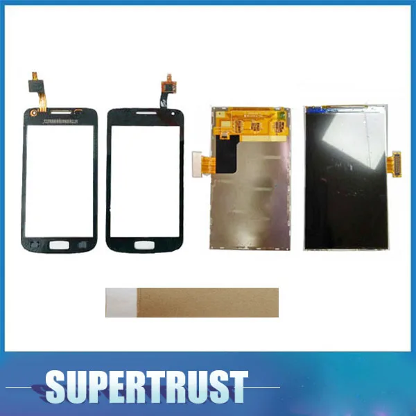 

1PC/ Lot 3.7"For Samsung Galaxy W i8150 Seperate LCD Display and Touch Screen Replacement Black White Color with tape for free