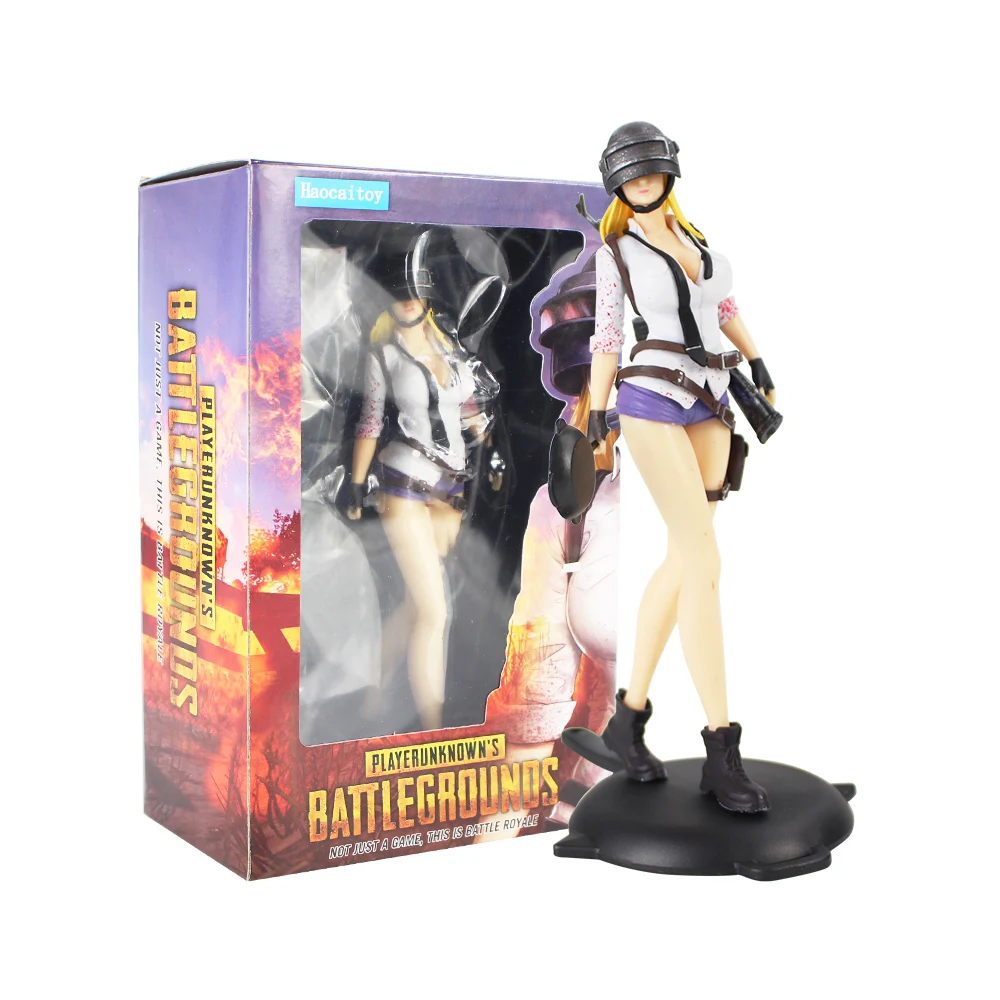 

18cm Playerunknown's BattleGrounds PUBG Women GAME/BATTLE ROYALE PVC Action Figure Collectible Model Toy