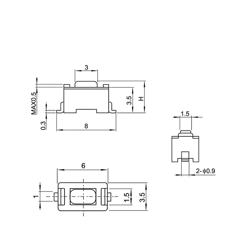 3x6x4.3mm3
