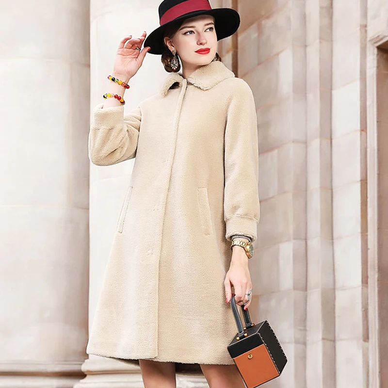 Chaud Veste Femmes Manteau 2018 beige Fourrure De Parka Blue Avec Vêtements Épais Pa47012 Long Largerlof TxvzZC