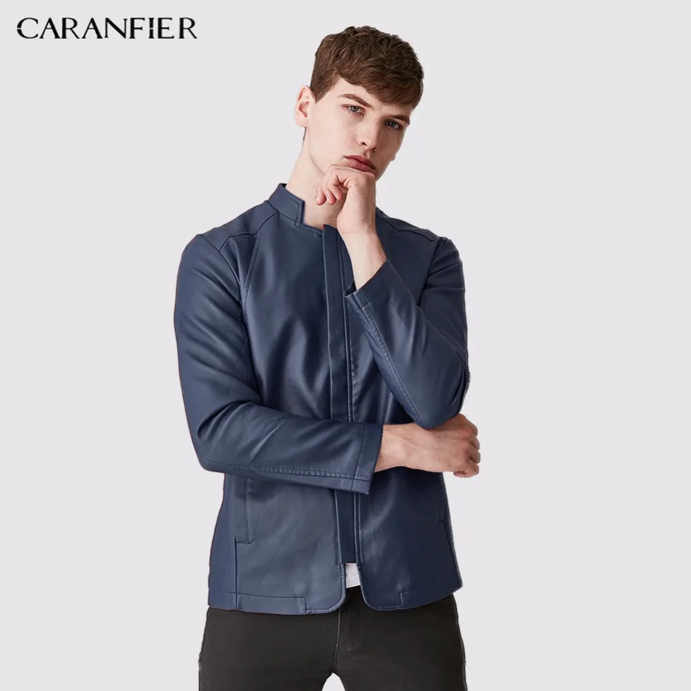 Куртка CARANFIER из искусственной кожи красная осенняя зимняя теплая тонкая с