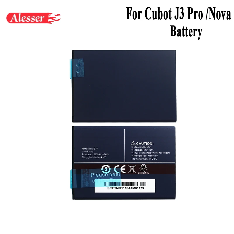 

Alesser For Cubot J3 Pro Nova Battery 2800mAh Replacement Accessory Accumulators For Cubot R11/J5/C5 Battery Phone Accessory