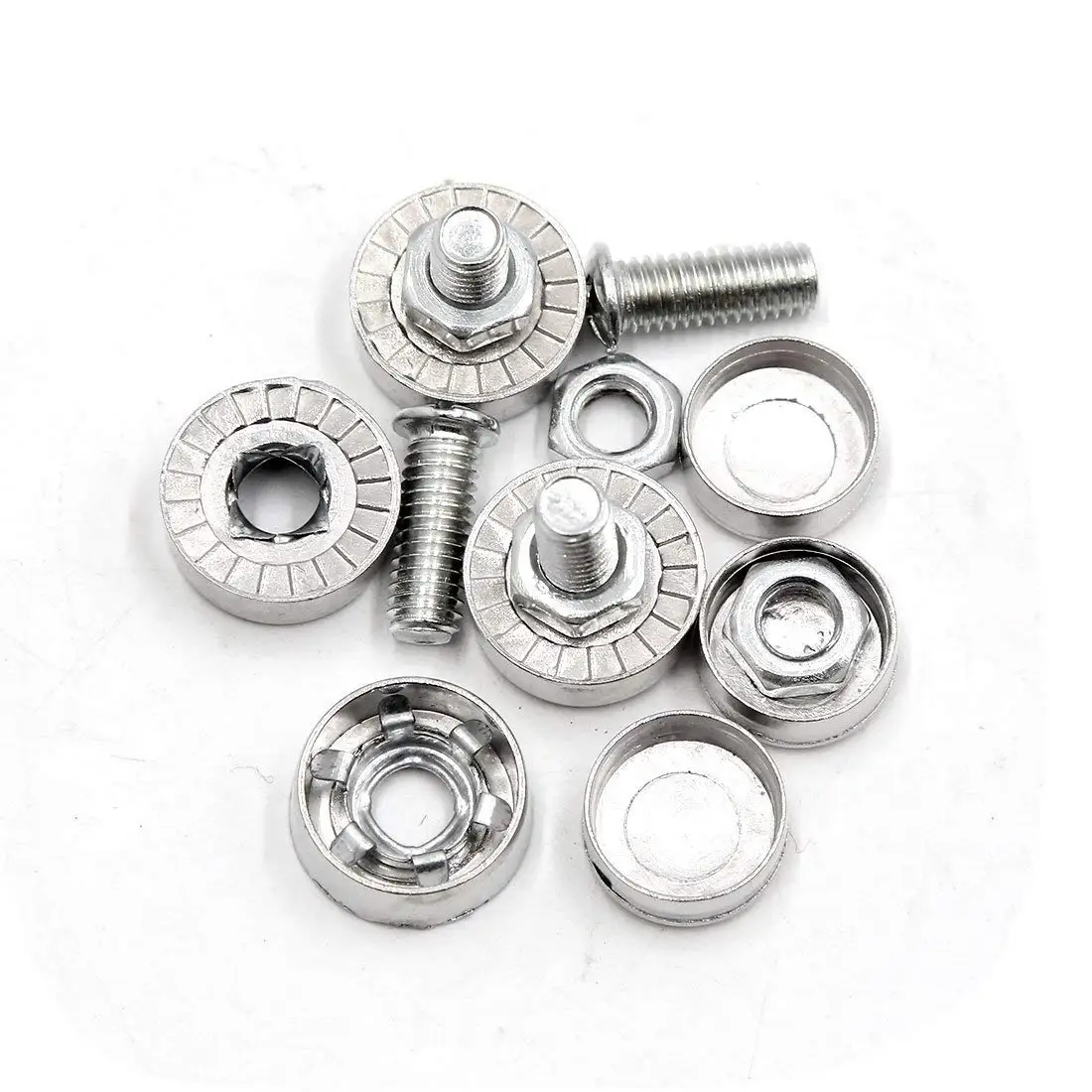 

uxcell 4 Pcs 6mm Thread Dia Motorcycle Car Decorative License Plate Bolts