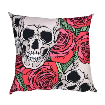 Skulls Print Cushion Cover 1