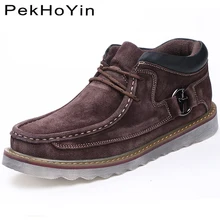 

Four Seasons High Quality Retro Fashion Sneakers Men Casual Shoes Winter Warm Male Snow Shoes Flat Rubber Leather Men Footwear