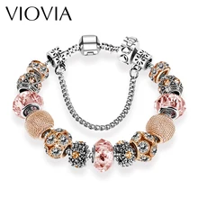 Por Charms Bracelet Viovia Lots Viovia Silver Charm Bracelet Bangles For Women Whole Fashion Jewelry Fit Original Bracelets Pulseira B15168