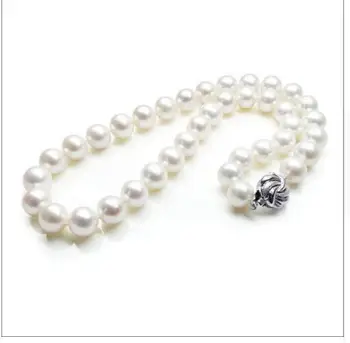 

AAA Classic 11-12mm White Real Freshwater Pearl Necklace 925 Sterling Silver new