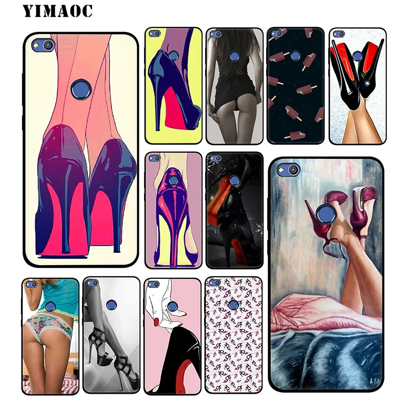YIMAOC High Heels Sexy Ass Soft Case for Huawei Honor View 20 10 8X 8 8C 6A 7A 7X 7C Lite Pro Y9 Y7 Y6 Prime 2018 2017 |