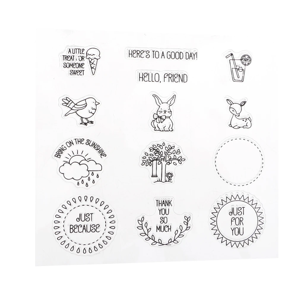 Many Style Butterfly Flower Best Wishes Clear Rubber Stamps for Card Making Decoration Scrapbooking Photo Album Diary