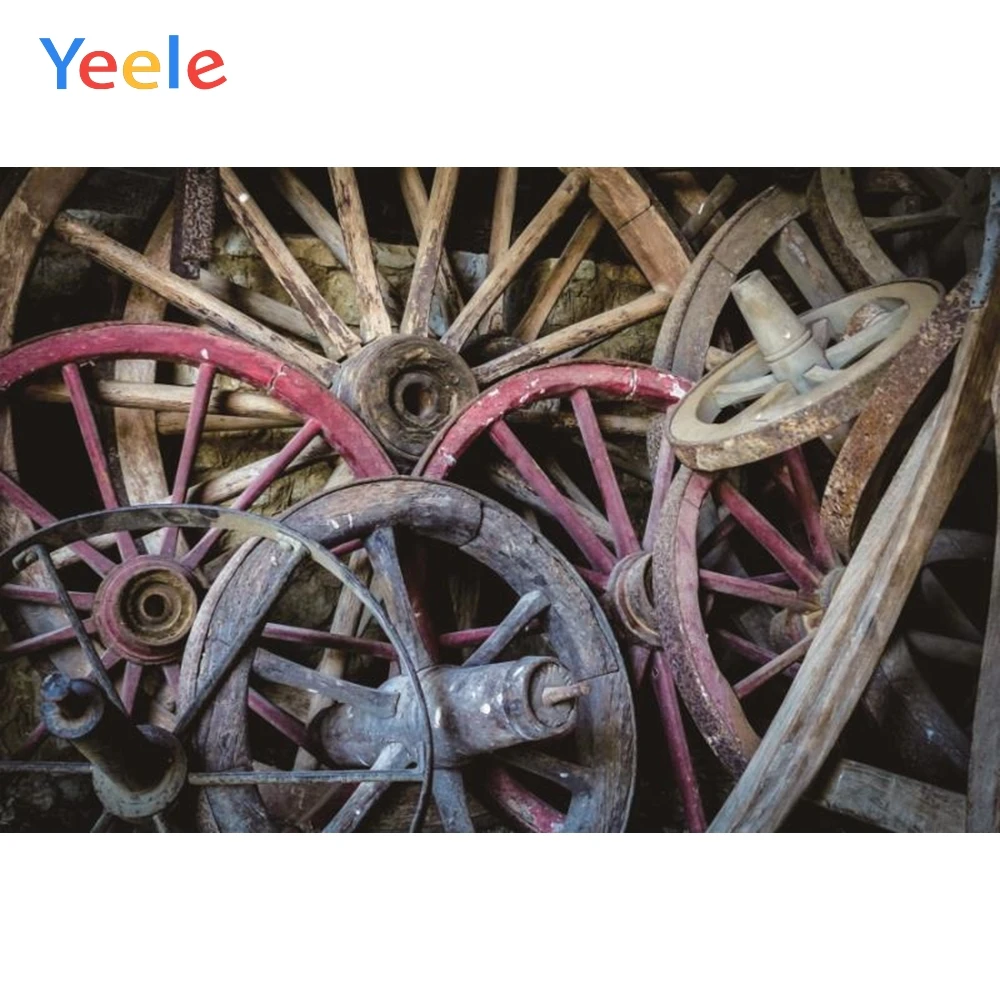 

Yeele Vintage Retro Wheels Children Portrait Photography Backgrounds Customized Photographic Backdrops For Photo Studio