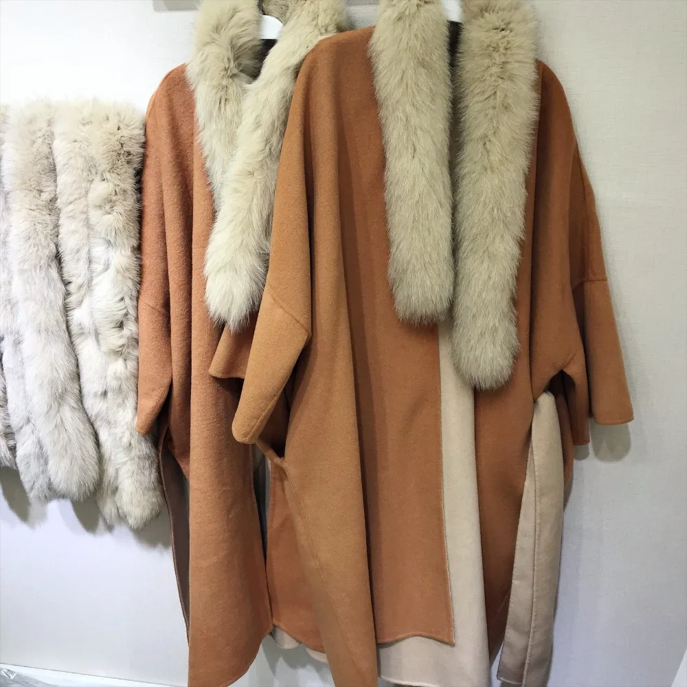 OFTBUY 2019 зимняя куртка женская длинная парка хаки натуральный Лисий мех пальто