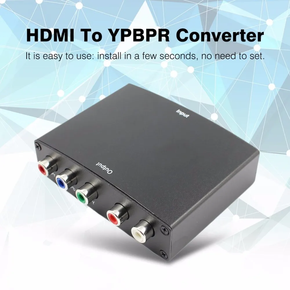 Portable HDMI RGB Component To YPBPR Converter YPbPr R/L Audio Adapter