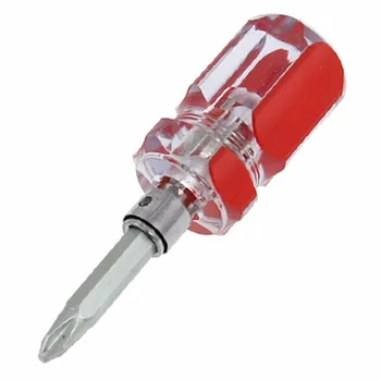 

Uxcell Hot Sale 1 Pcs Red Clear Handle Double Head 6mm Slotted 2mm Tip Phillips Screwdriver