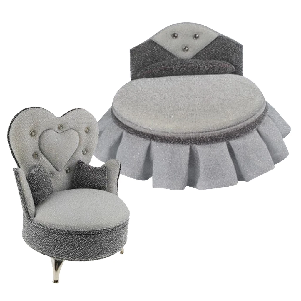 1/6 Dollhouse Bed Sofa Armchair Furniture for Hot Toys Figures   Blythe BJD Dolls Accessories Decoration