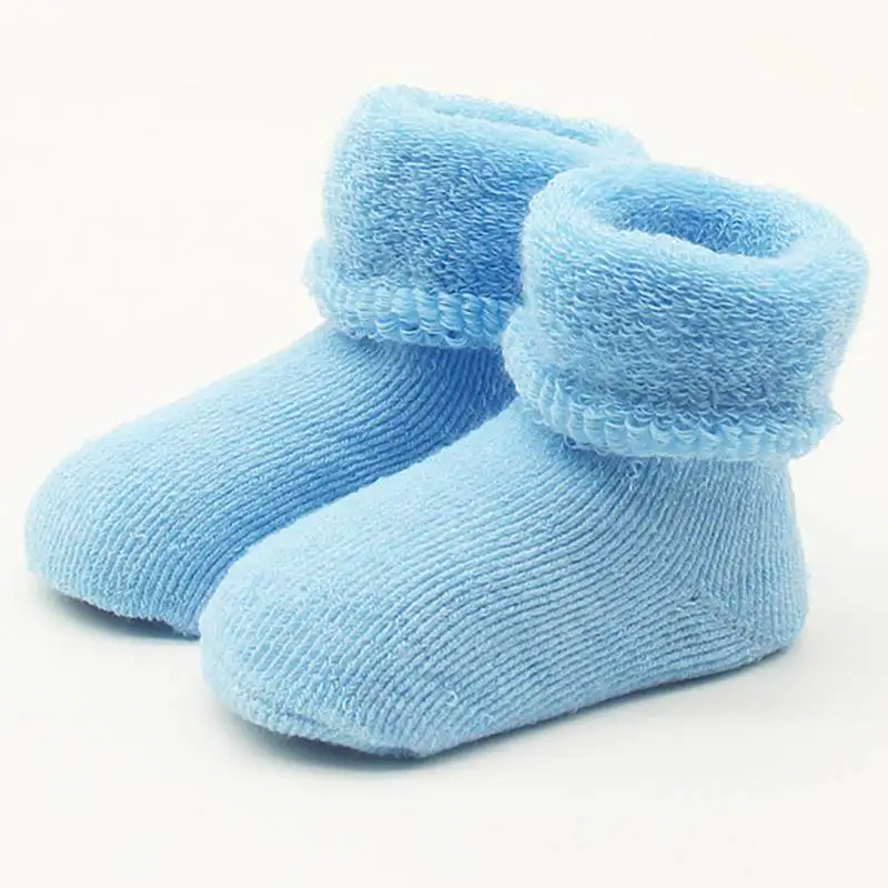 Зимние теплые носки для новорожденных; Meias; хлопковые носки для маленьких мальчиков и девочек; плотные носки для малышей; recien nacido meia infantil