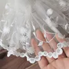 12CM Wide White Tulle Mesh 3d Flower Fabric Embroidery Lace Guipure Trim Ribbon Wedding Dress DIY Apparel Sewing Crafts Supplies ► Photo 2/5