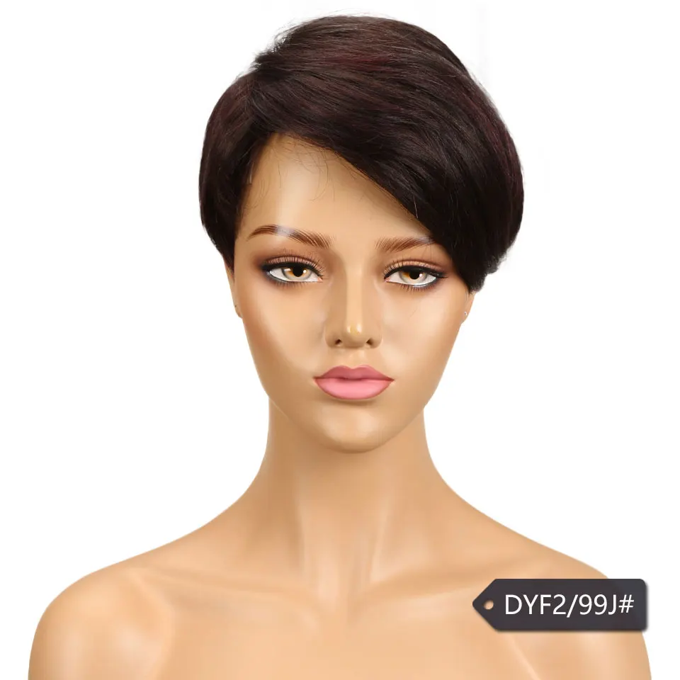 Гладкие прямые человеческие волосы парики для черных женщин боковая часть Короткий Парик Perruque Cheveux Humain Remy малазийские прямые парики