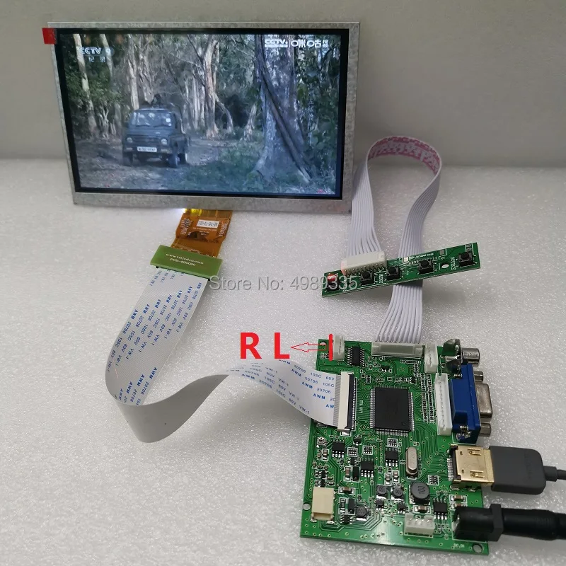 Комплект 7 дюймовых дисплейных панелей HDMI VGA AV1 av2TN экран 1024X600|Мониторы| |