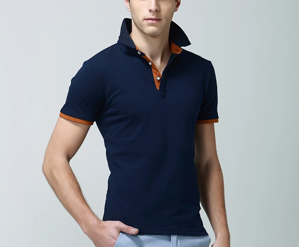 Новая мода Для мужчин рубашки поло высокое качество Для мужчин хлопок короткий рукав рубашка бренды Майки Лето Для мужчин рубашки поло DX-1-B0255