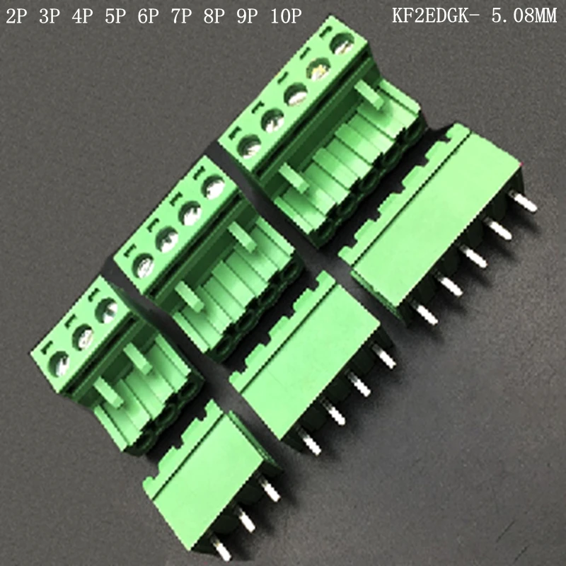 

5.08 2pin 3pins Straight needle Terminal plug type 300V 10A 5.08mm pitch connector pcb screw terminal block
