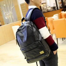 ETN сумка 040716 Горячая хорошего качества, мужские pu Кожаный Рюкзак Студенческая школьная сумка