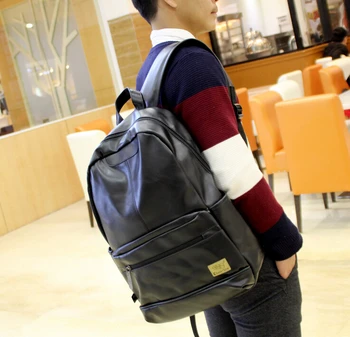 

ETN BAG 040716 hot sale good quality man PU leather backpack student school bag