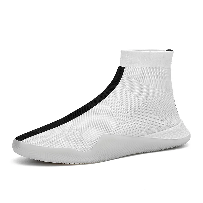 

Mens Fashion Socks Shoes Man Sneakers Male Flying Running Shoes Casual Walking Shoe Footwear Autumn 2018 Black White Red Shoe