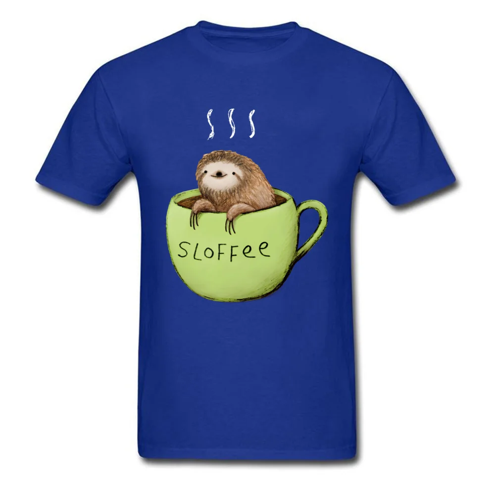 Sloffee Prevailing Short Sleeve Unique Top T-shirts Pure Cotton Round Neck Men's Tees 3D Printed Tops T Shirt Labor Day Sloffee blue