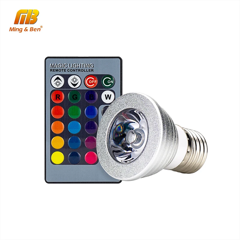 E27 RGB LED лампа 4 W AC 85-265 V ЭТАП 16 Красочные Изменение лампы прожектор украшение дома