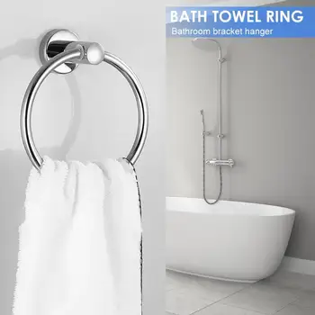 

Stainless Steel Round Style Wall Mounted Towel Ring Holder Hanger Bathroom