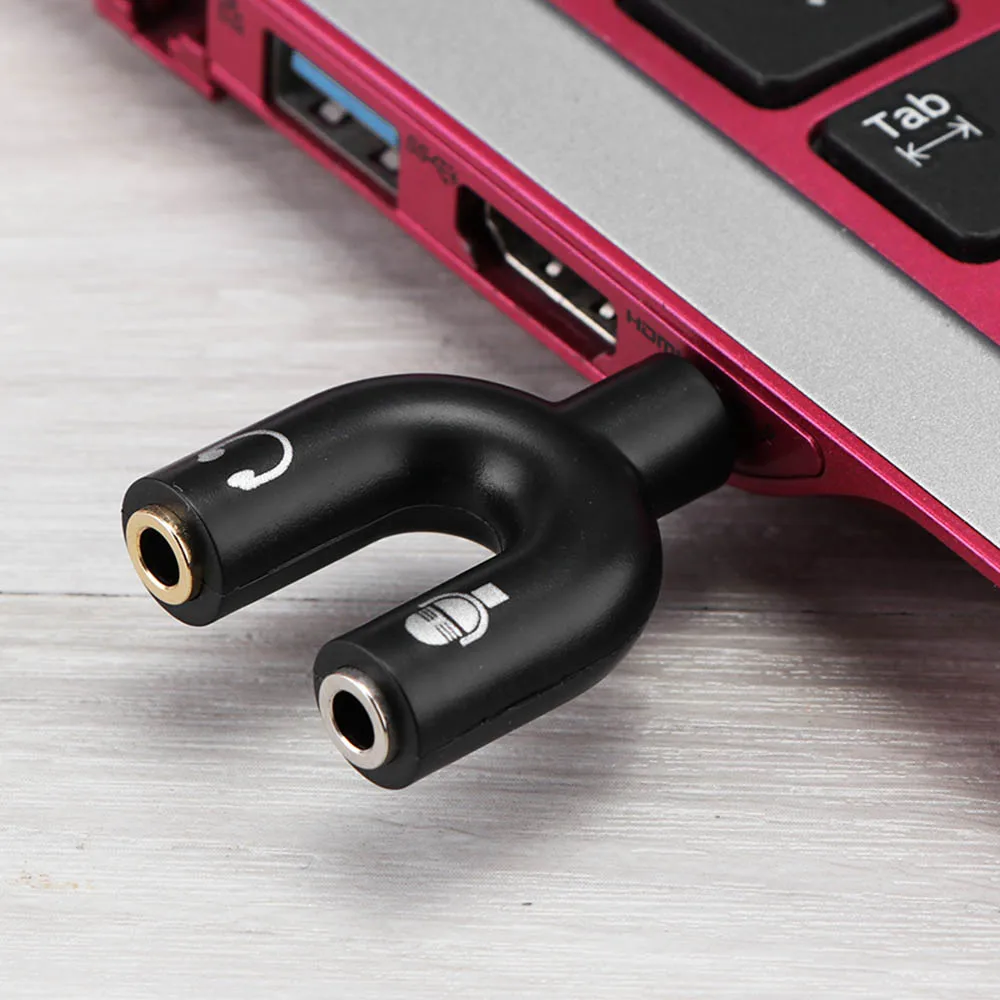 UGREEN Headset Splitter Headphone Mic Y Adapter Cable, 3.5mm Audio Male to Separate Stereo Aux Female Jack & Microphone Female Jack Compatible for PS4, Xbox, Laptop, Phone, PC Gaming Headset (Black)
