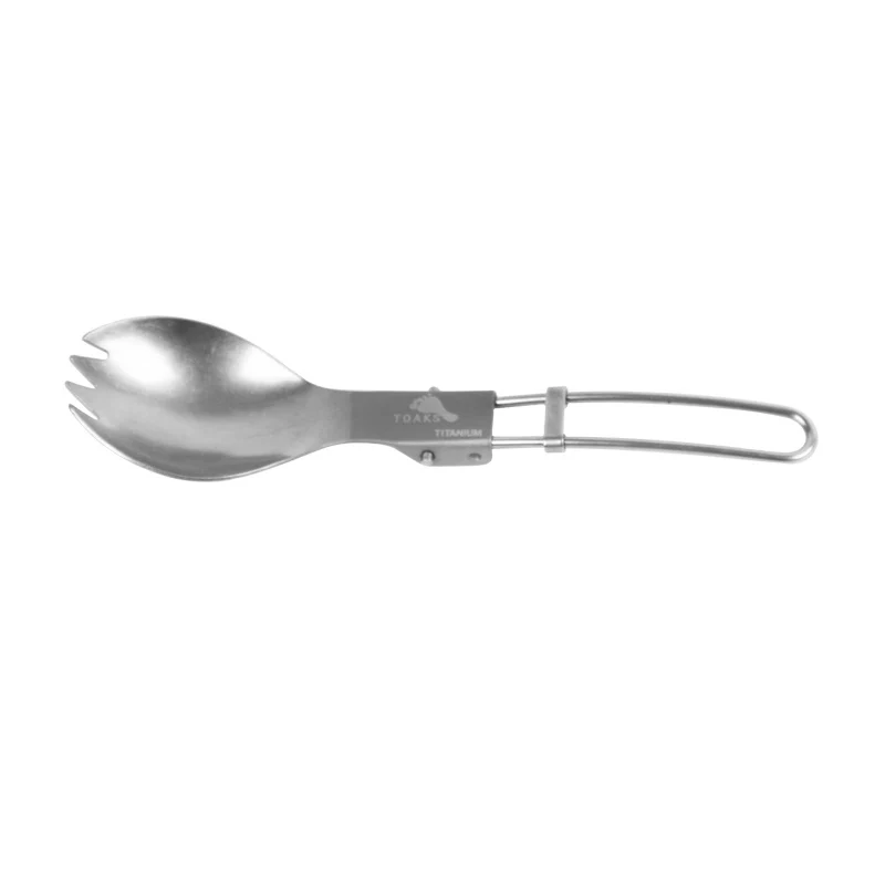 TOAKS 18g Ultralight Titanium Spoon Portable Folding Spoon Outdoor Camping Tableware T-21
