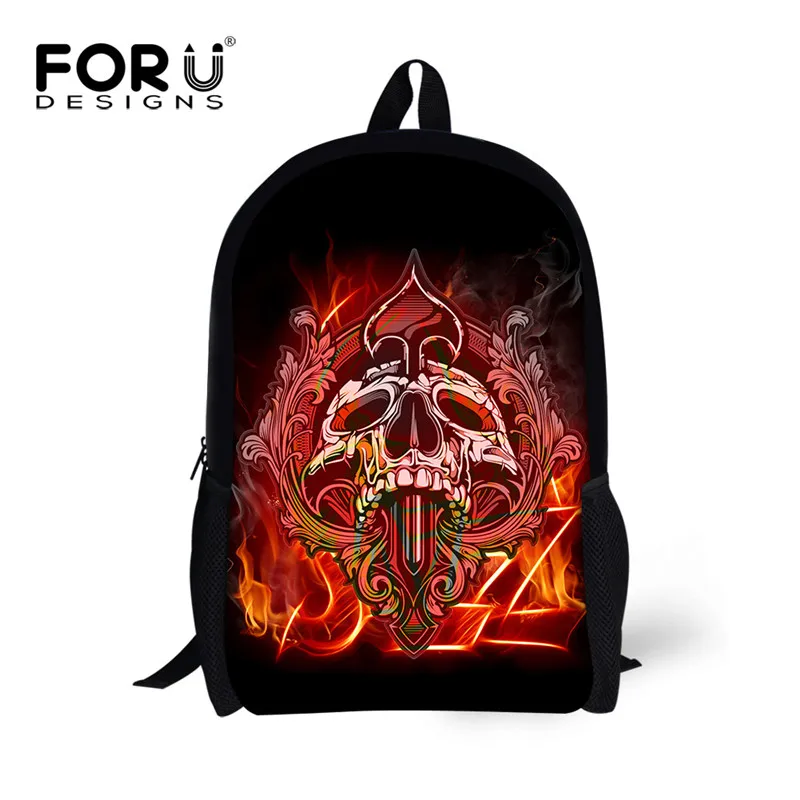 

FORUDESIGNS Cool Skull Printing Backpack for Kids,Teenage Girls Boys Cartoon Backpacks,Children Large Anime Rucksack Bagpack