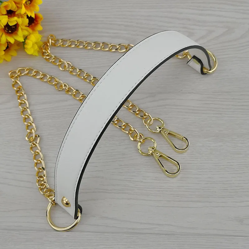 New Arrival Bag Strap Shoulder Bag Long Chain Straps Pu Leather Women Handbag Strap Accessories Metal Belt For Bag Purse Parts