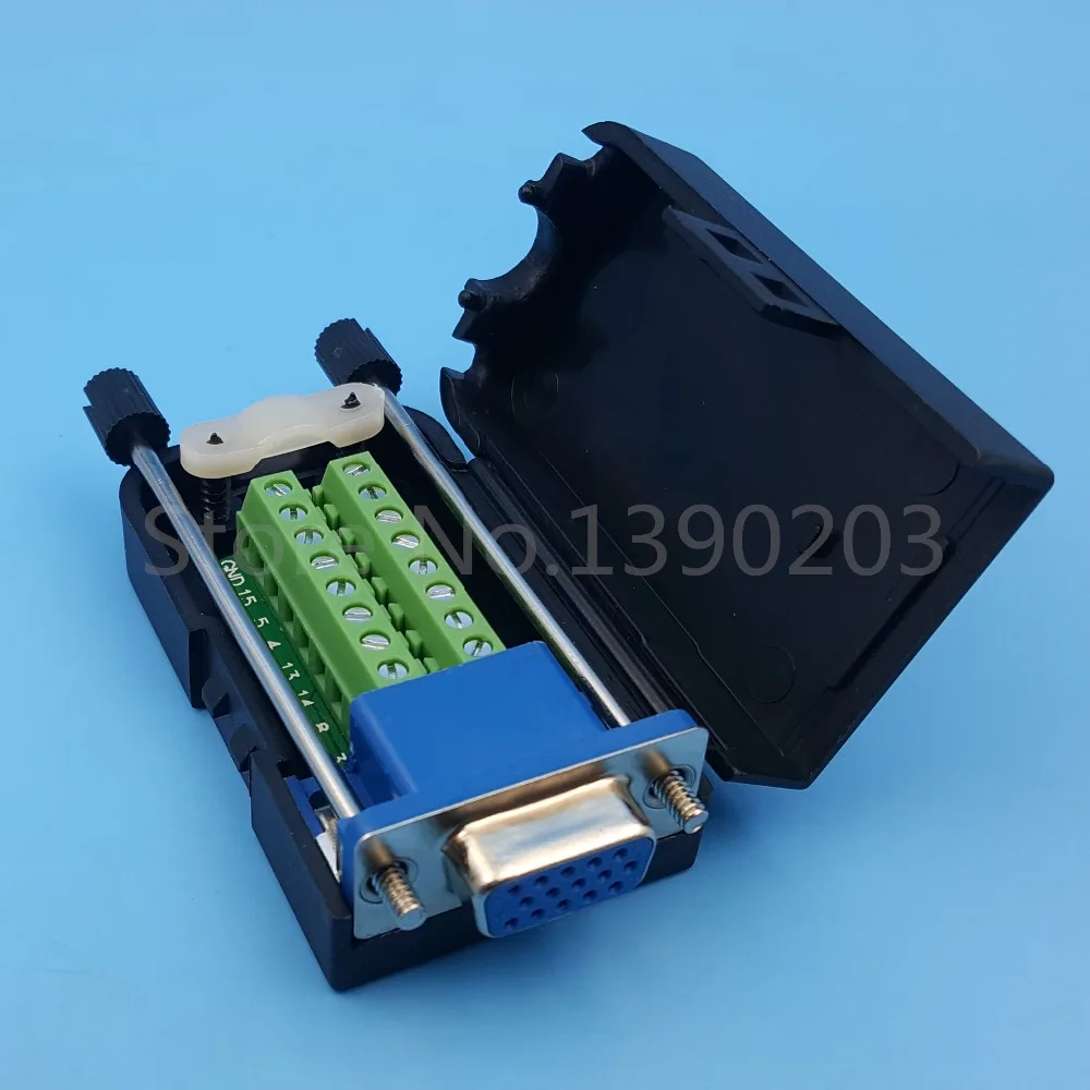 

DB15 VGA Female 3 Rows 15 Pin Plug Breakout Terminals Screw Type DIY Connector